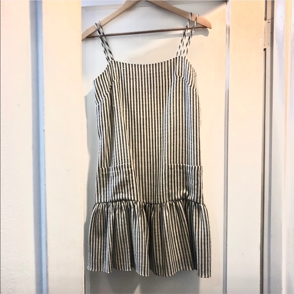 Loefflar Randall drop waist striped dress sz4